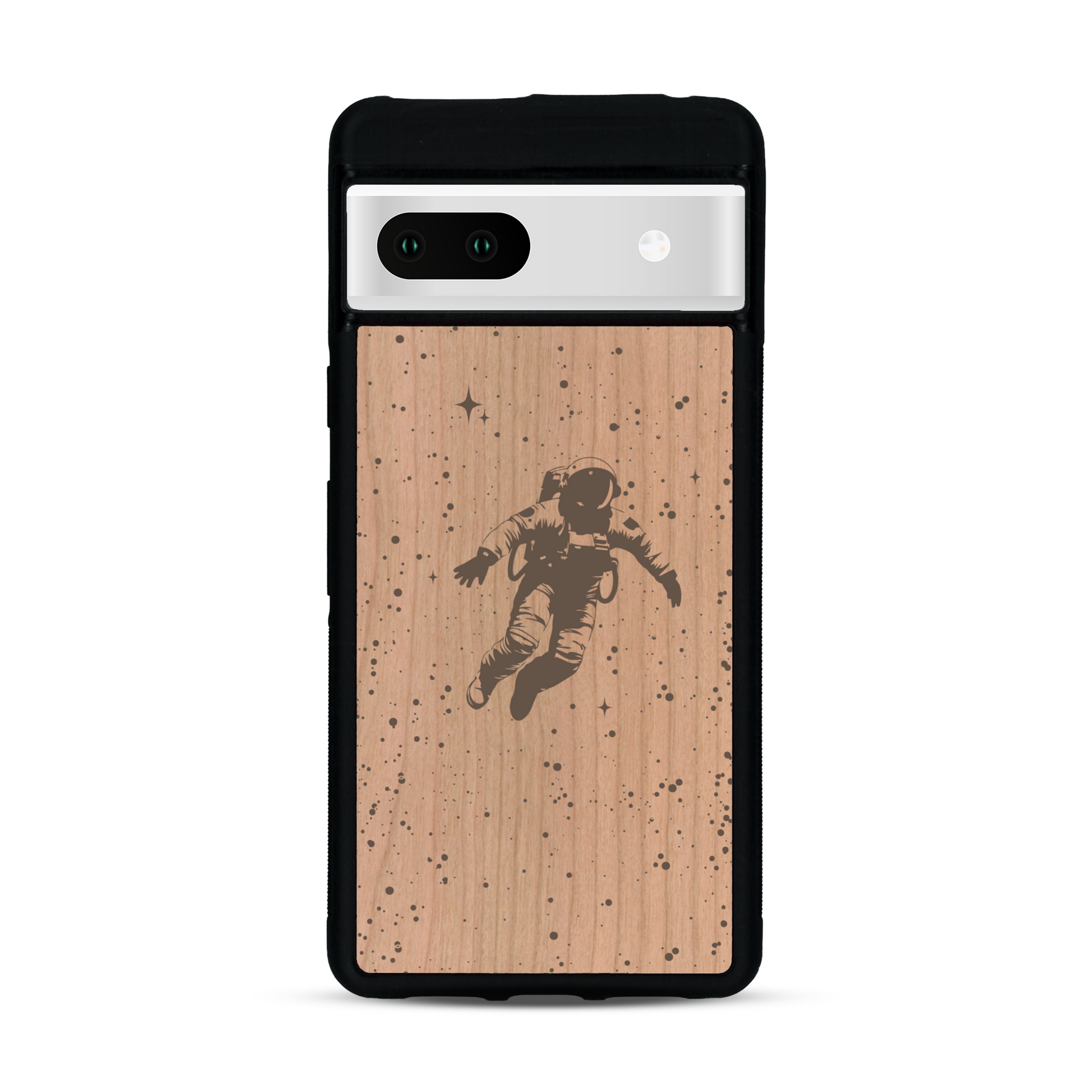 Coque de protection en bois véritable fabriquée en France pour  sur le thème des astronautes