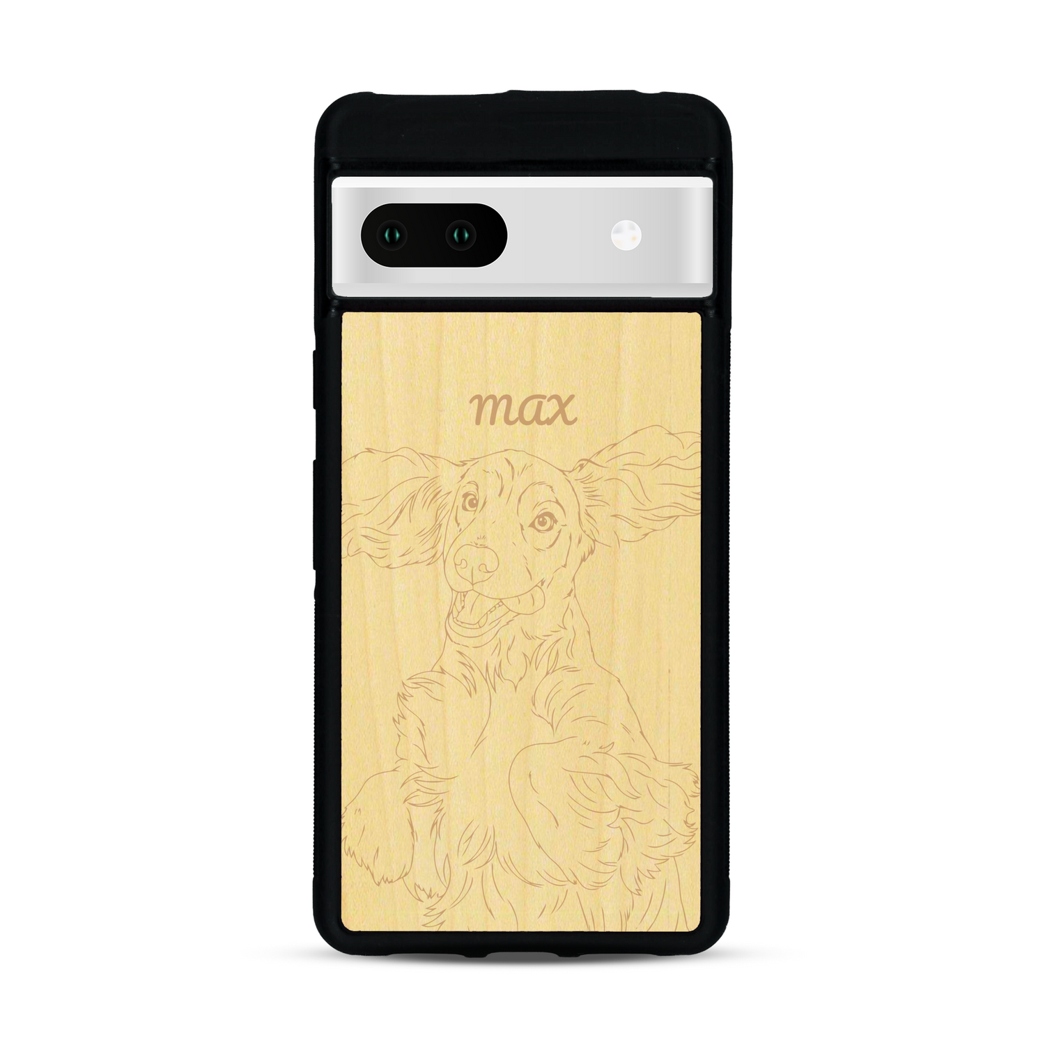 Coque de protection en bois véritable fabriquée en France pour  avec gravure personnalisée à partir d'une photo, d'une image, d'un logo, des initials ou d'une phrase
