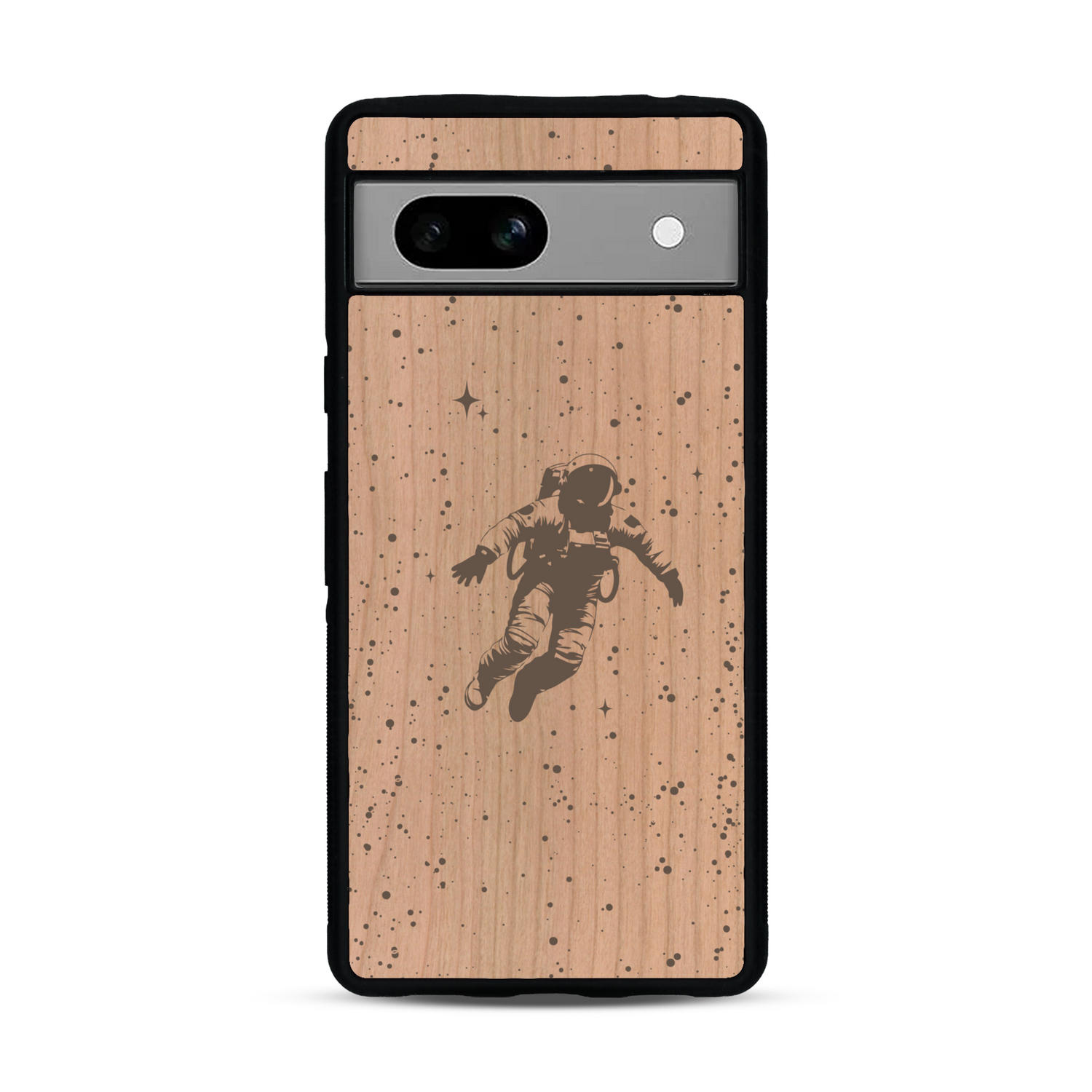 Coque de protection en bois véritable fabriquée en France pour  sur le thème des astronautes