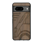 Coque de protection en bois véritable fabriquée en France pour Google Pixel 7A sur le thème de l'automobile avec une authentique Mini Cooper