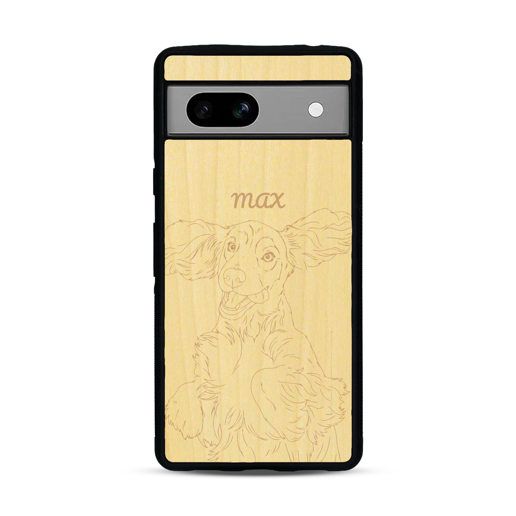 Coque de protection en bois véritable fabriquée en France pour  avec gravure personnalisée à partir d'une photo, d'une image, d'un logo, des initials ou d'une phrase