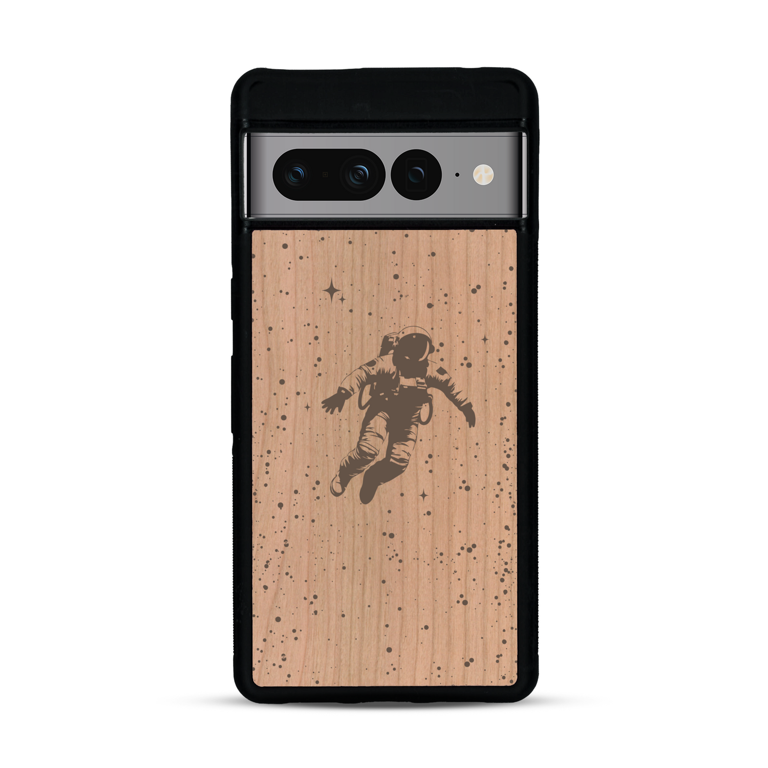 Coque de protection en bois véritable fabriquée en France pour  sur le thème des astronautes