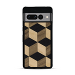 Coque de protection en bois véritable fabriquée en France pour  alliant plusieurs essences de bois pour représenter un classique intemporel de la marqueterie