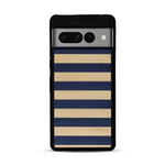 Coque de protection en bois véritable fabriquée en France pour  alliant plusieurs essences de bois pour représenter une marinière