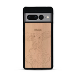 Coque de protection en bois véritable fabriquée en France pour  avec gravure personnalisée à partir d'une photo, d'une image, d'un logo, des initials ou d'une phrase