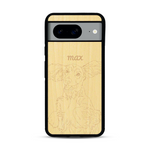 Coque de protection en bois véritable fabriquée en France pour  avec gravure personnalisée à partir d'une photo, d'une image, d'un logo, des initials ou d'une phrase