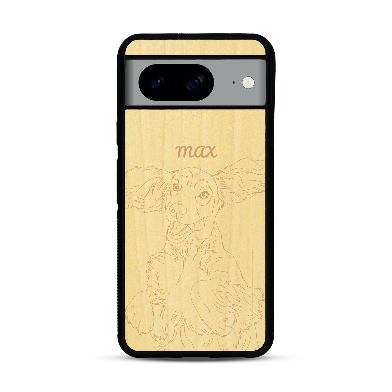 Coque de protection en bois véritable fabriquée en France pour  avec gravure personnalisée à partir d'une photo, d'une image, d'un logo, des initials ou d'une phrase