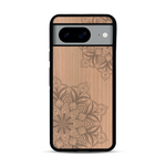 Coque de protection en bois véritable fabriquée en France pour  sur le thème de la bohème et du tatouage au henné avec une gravure représentant un mandala