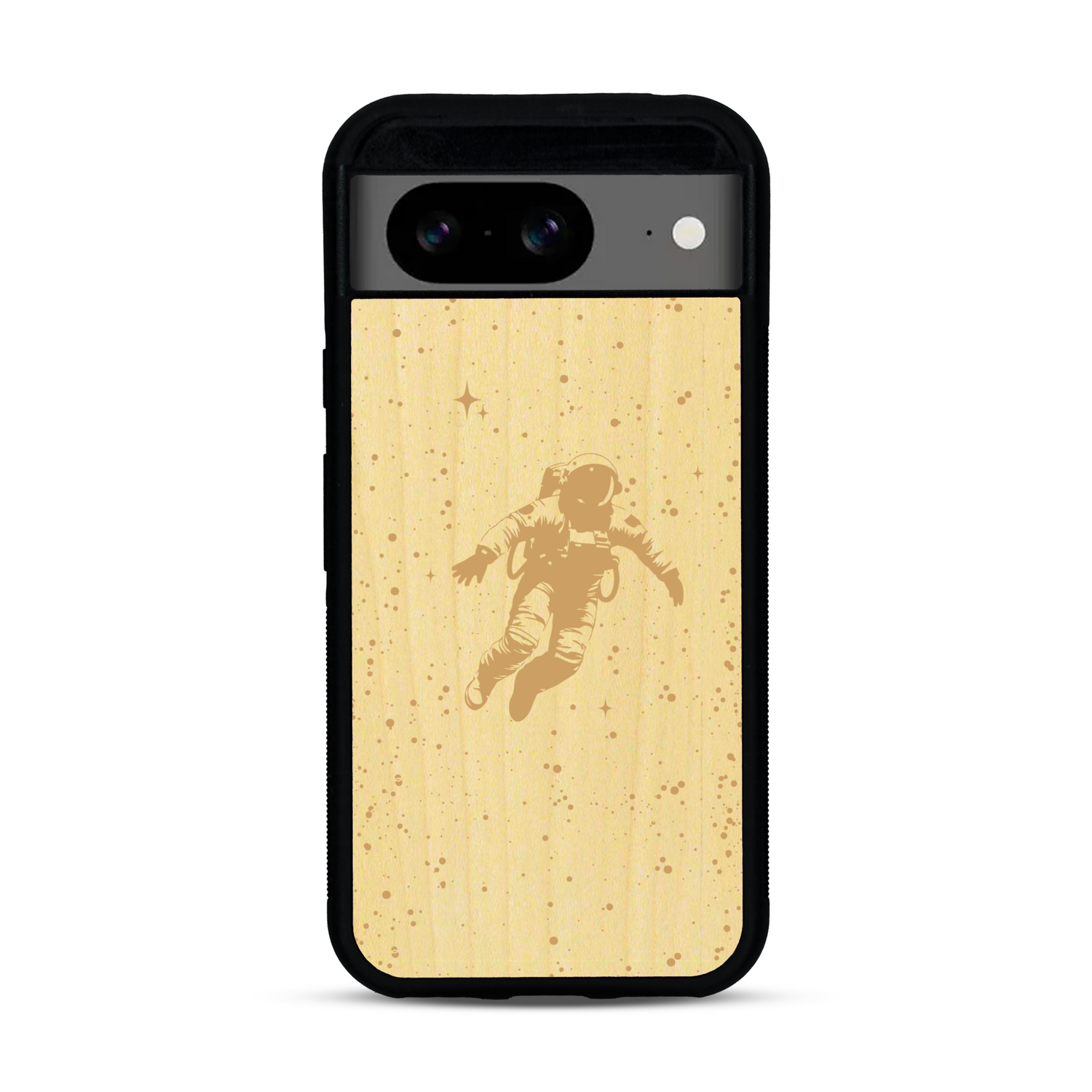 Coque de protection en bois véritable fabriquée en France pour  sur le thème des astronautes