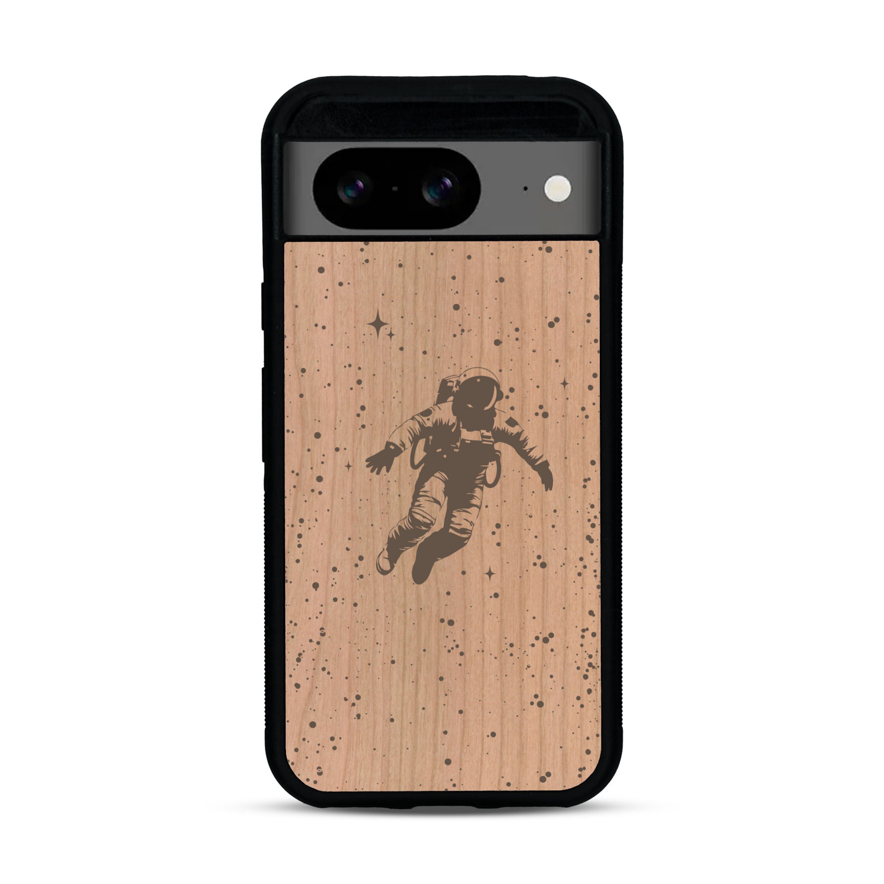 Coque de protection en bois véritable fabriquée en France pour  sur le thème des astronautes
