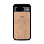 Coque de protection en bois véritable fabriquée en France pour  avec gravure personnalisée à partir d'une photo, d'une image, d'un logo, des initials ou d'une phrase