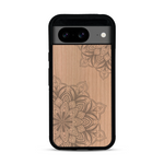 Coque de protection en bois véritable fabriquée en France pour  sur le thème de la bohème et du tatouage au henné avec une gravure représentant un mandala