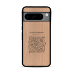 Coque de protection en bois véritable fabriquée en France pour  sur le thème de la plage, de l'été et vanlife.