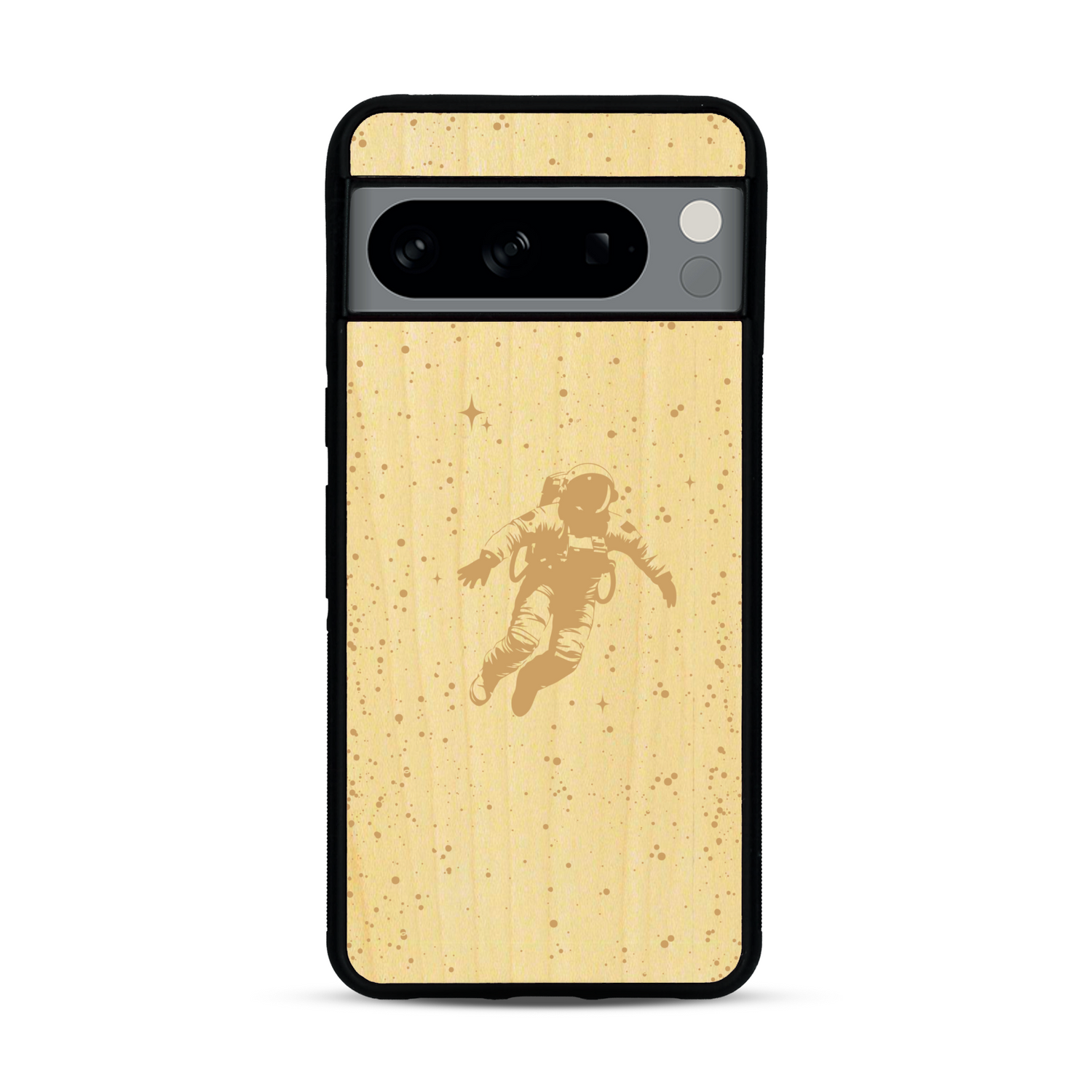 Coque de protection en bois véritable fabriquée en France pour  sur le thème des astronautes
