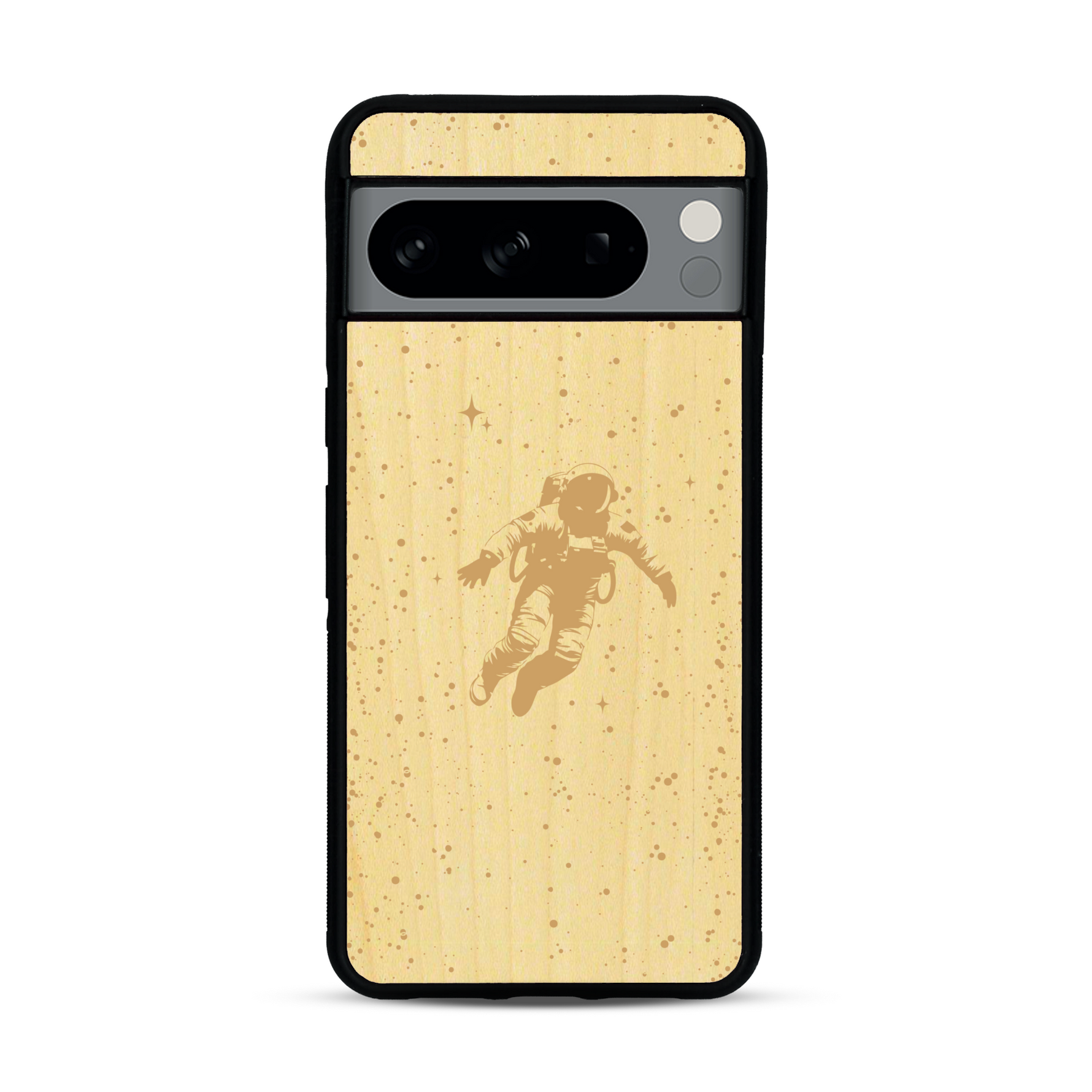 Coque de protection en bois véritable fabriquée en France pour  sur le thème des astronautes