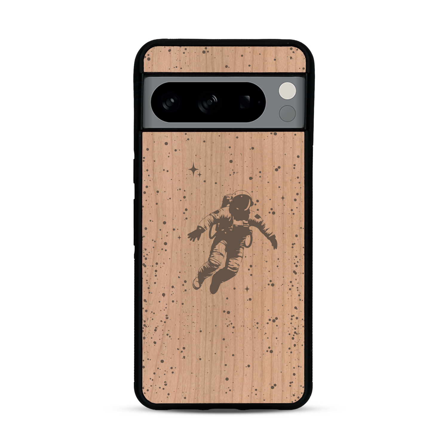 Coque de protection en bois véritable fabriquée en France pour  sur le thème des astronautes