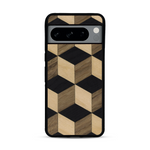 Coque de protection en bois véritable fabriquée en France pour  alliant plusieurs essences de bois pour représenter un classique intemporel de la marqueterie