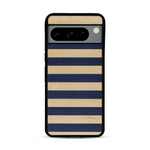 Coque de protection en bois véritable fabriquée en France pour  alliant plusieurs essences de bois pour représenter une marinière