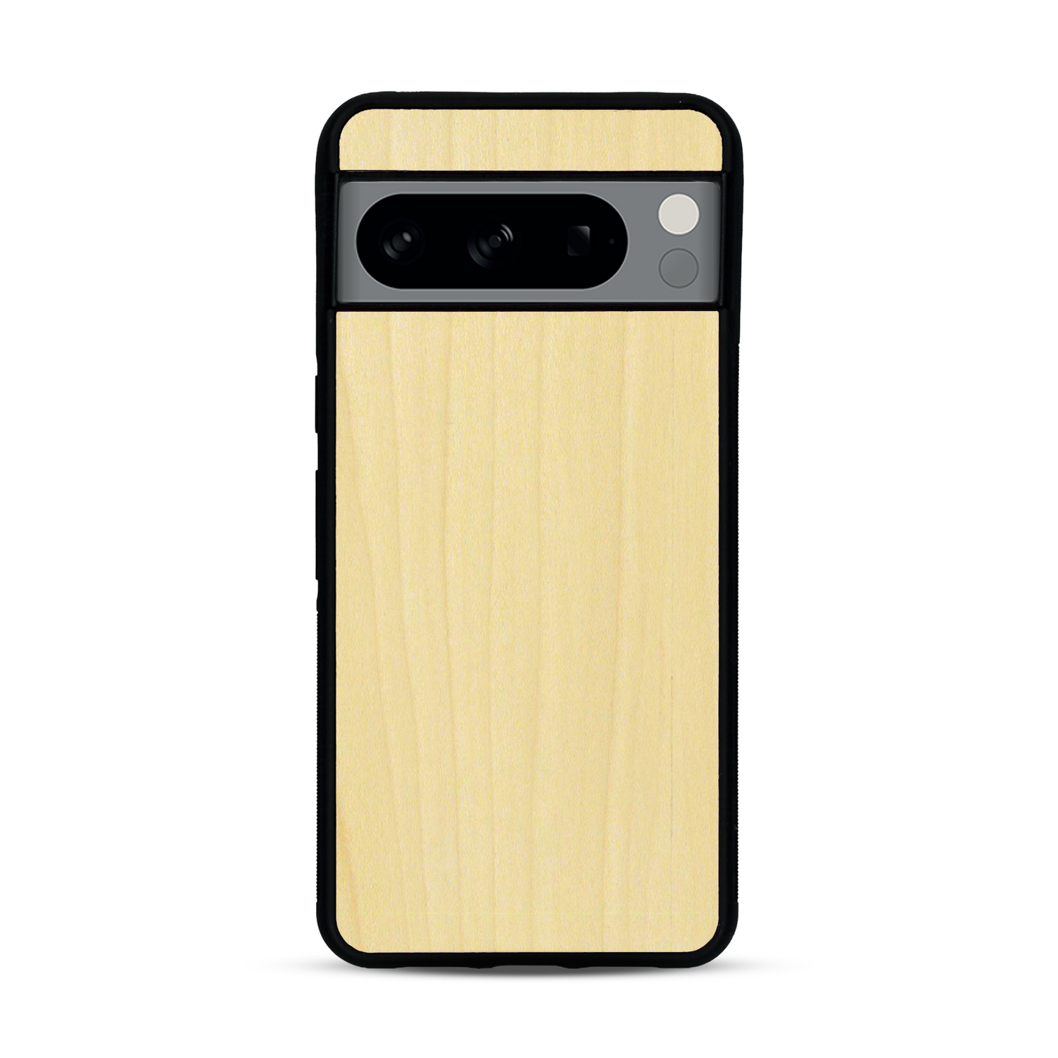 Coque de protection en bois véritable fabriquée en France pour  sans gravure avec un design minimaliste et moderne