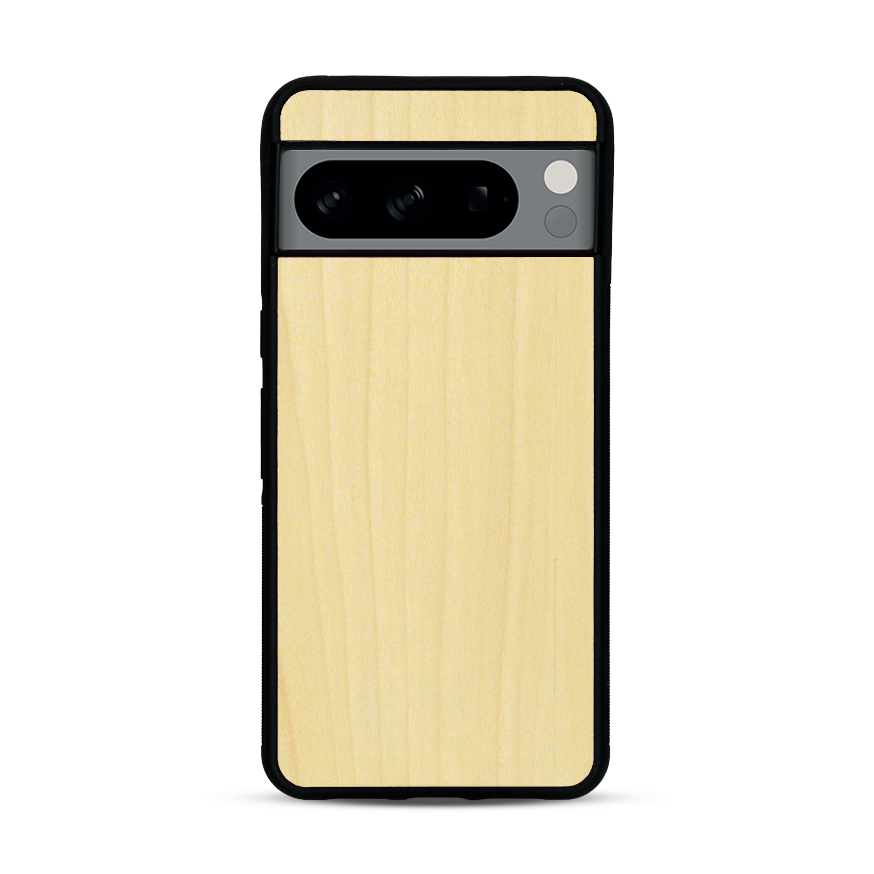 Coque de protection en bois véritable fabriquée en France pour  sans gravure avec un design minimaliste et moderne