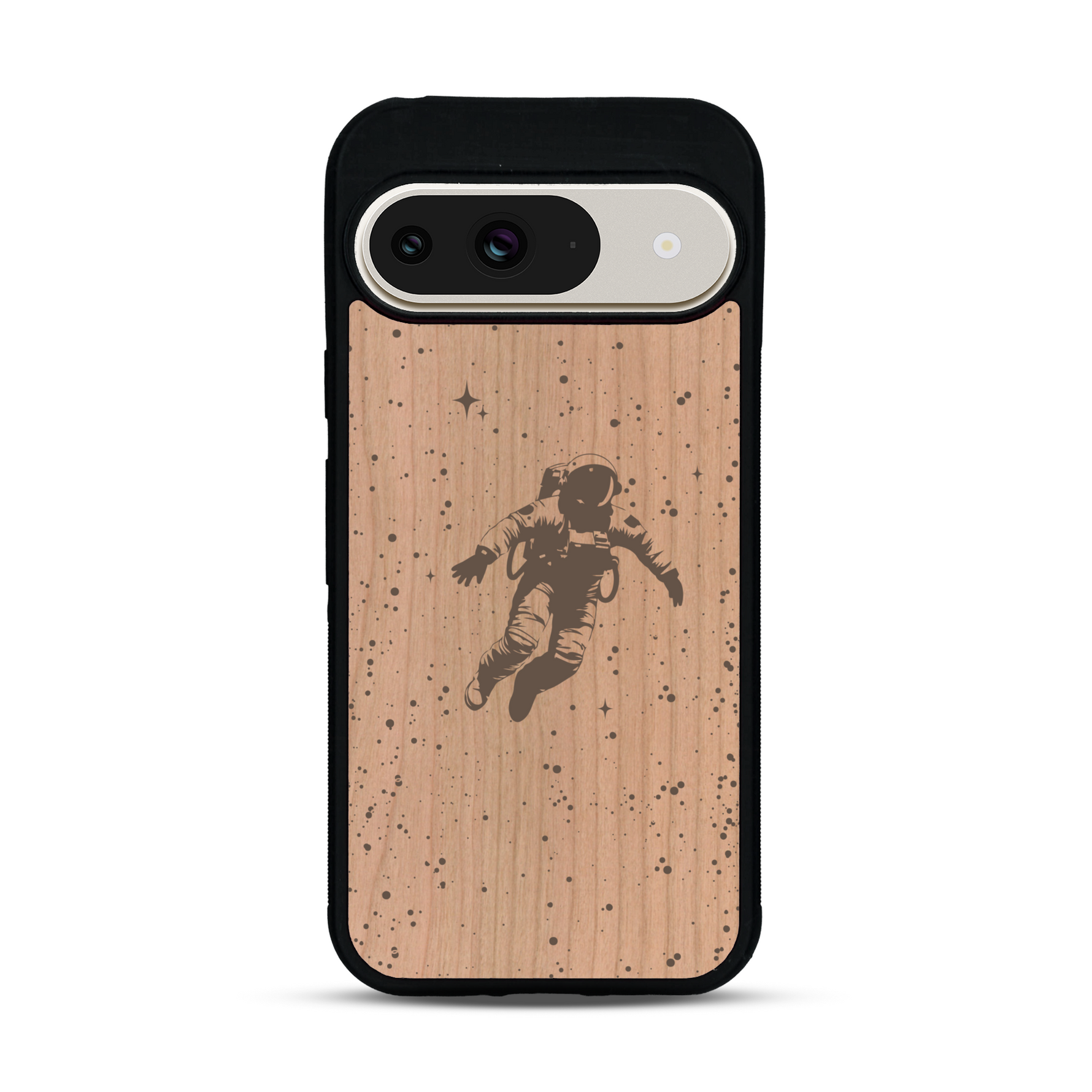 Coque de protection en bois véritable fabriquée en France pour  sur le thème des astronautes