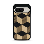 Coque de protection en bois véritable fabriquée en France pour  alliant plusieurs essences de bois pour représenter un classique intemporel de la marqueterie