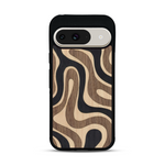 Coque de protection en bois véritable fabriquée en France pour  alliant plusieurs essences de bois pour représenter une ondulation