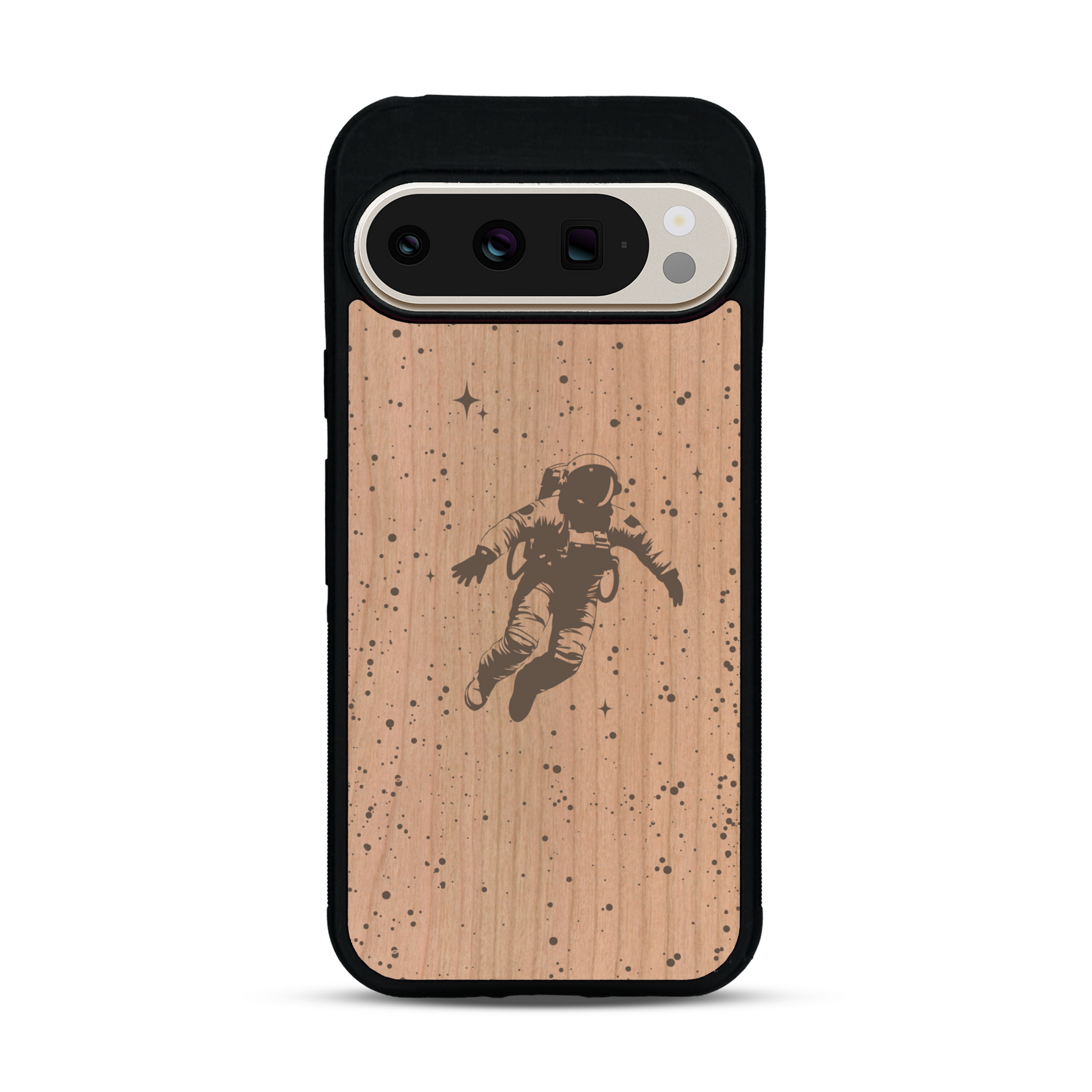 Coque de protection en bois véritable fabriquée en France pour  sur le thème des astronautes