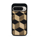 Coque de protection en bois véritable fabriquée en France pour  alliant plusieurs essences de bois pour représenter un classique intemporel de la marqueterie