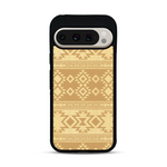 Coque de protection en bois véritable fabriquée en France pour  avec des motifs géométriques s'inspirant des temples aztèques, mayas et incas