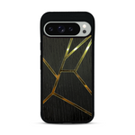 Coque de protection en bois véritable fabriquée en France pour  alliant plusieurs essences de bois pour représenter des fragments design