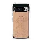 Coque de protection en bois véritable fabriquée en France pour  avec gravure personnalisée à partir d'une photo, d'une image, d'un logo, des initials ou d'une phrase
