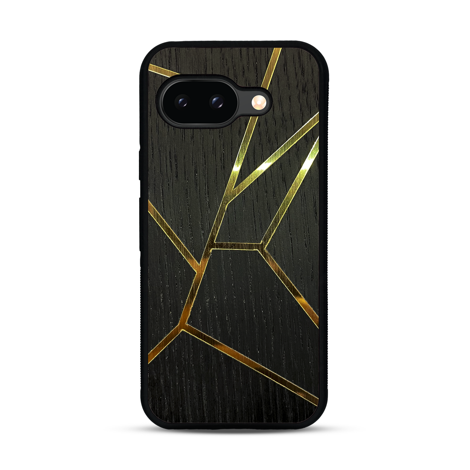 Coque de protection en bois véritable fabriquée en France pour  alliant plusieurs essences de bois pour représenter des fragments design