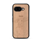 Coque de protection en bois véritable fabriquée en France pour  avec gravure personnalisée à partir d'une photo, d'une image, d'un logo, des initials ou d'une phrase
