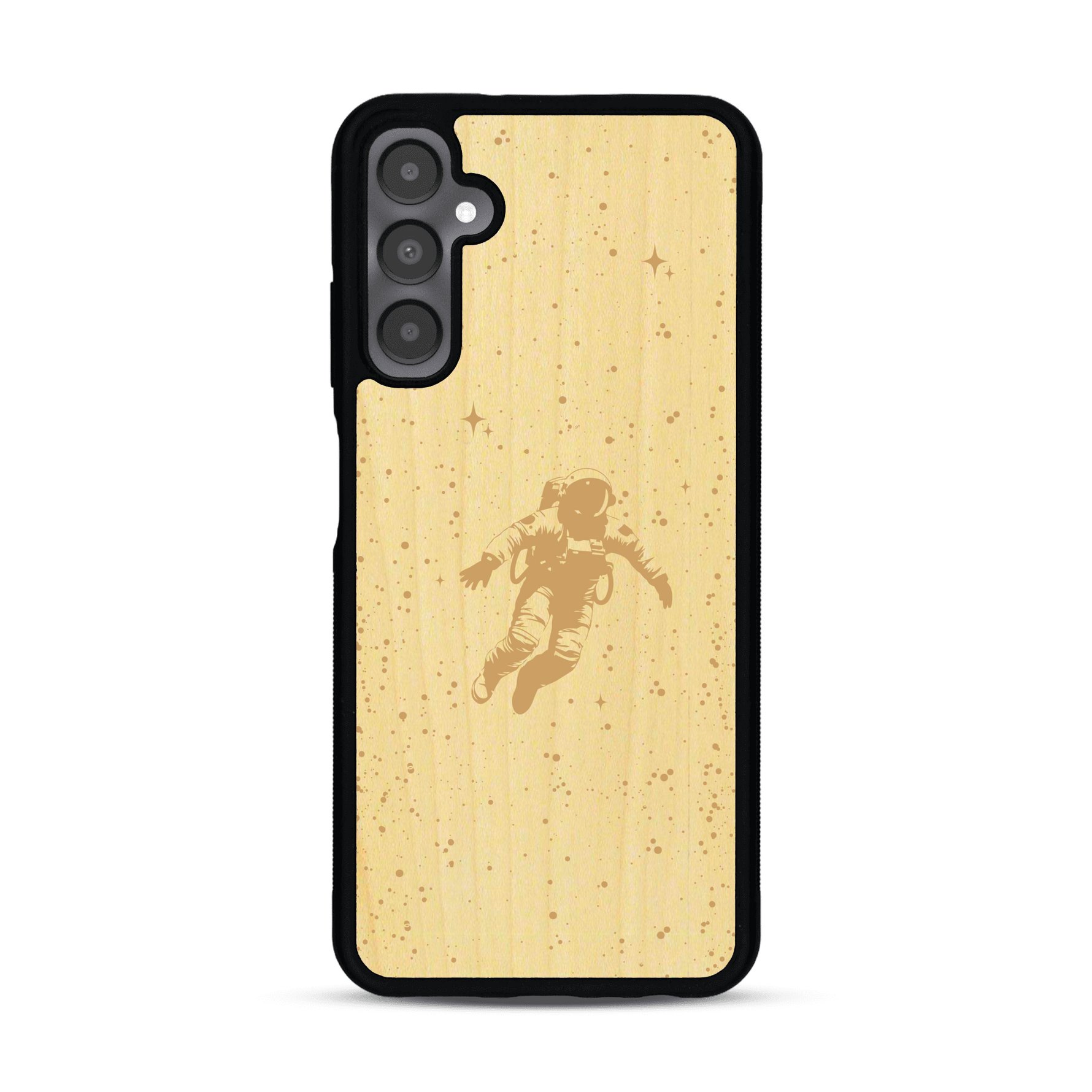 Coque de protection en bois véritable fabriquée en France pour  sur le thème des astronautes