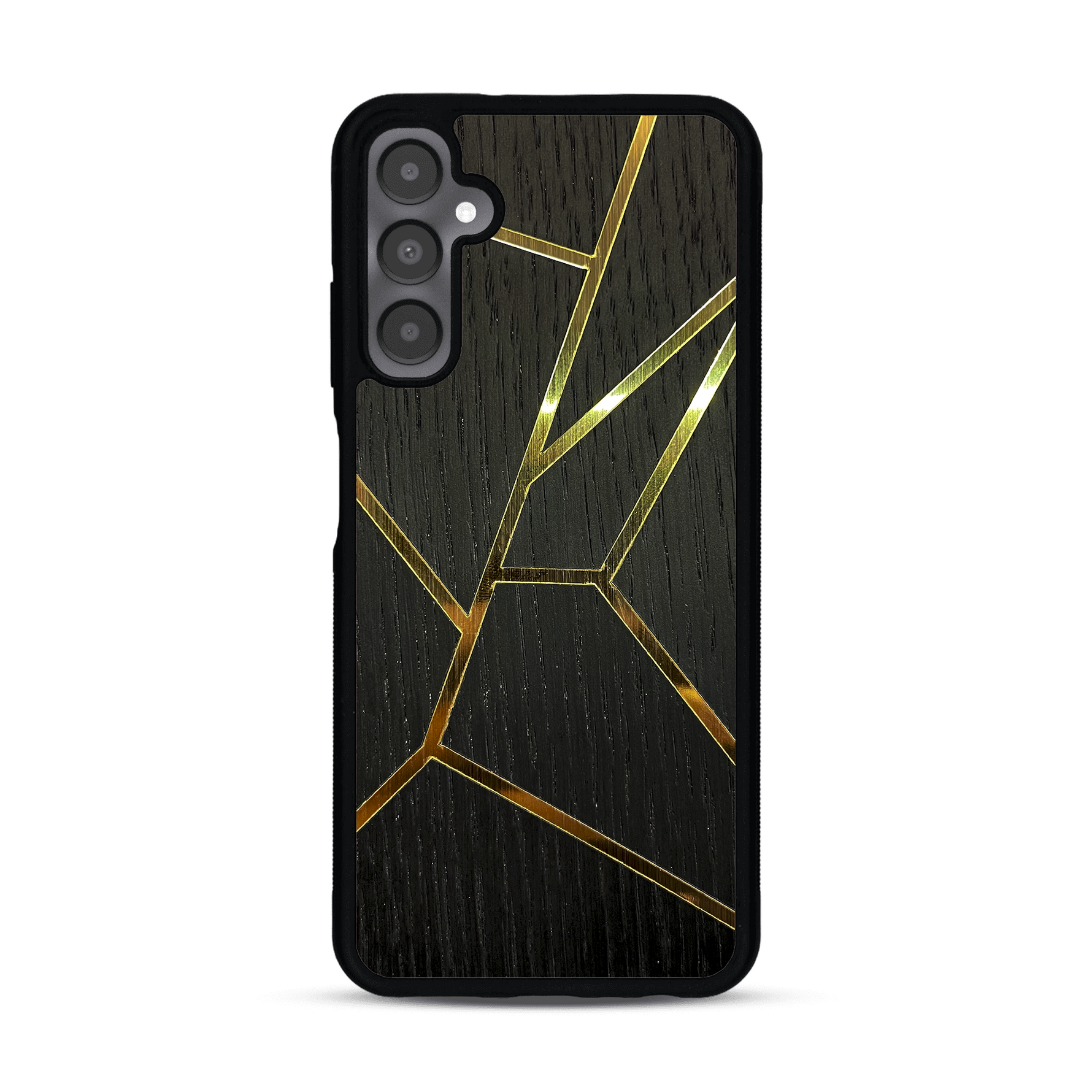 Coque de protection en bois véritable fabriquée en France pour  alliant plusieurs essences de bois pour représenter des fragments design