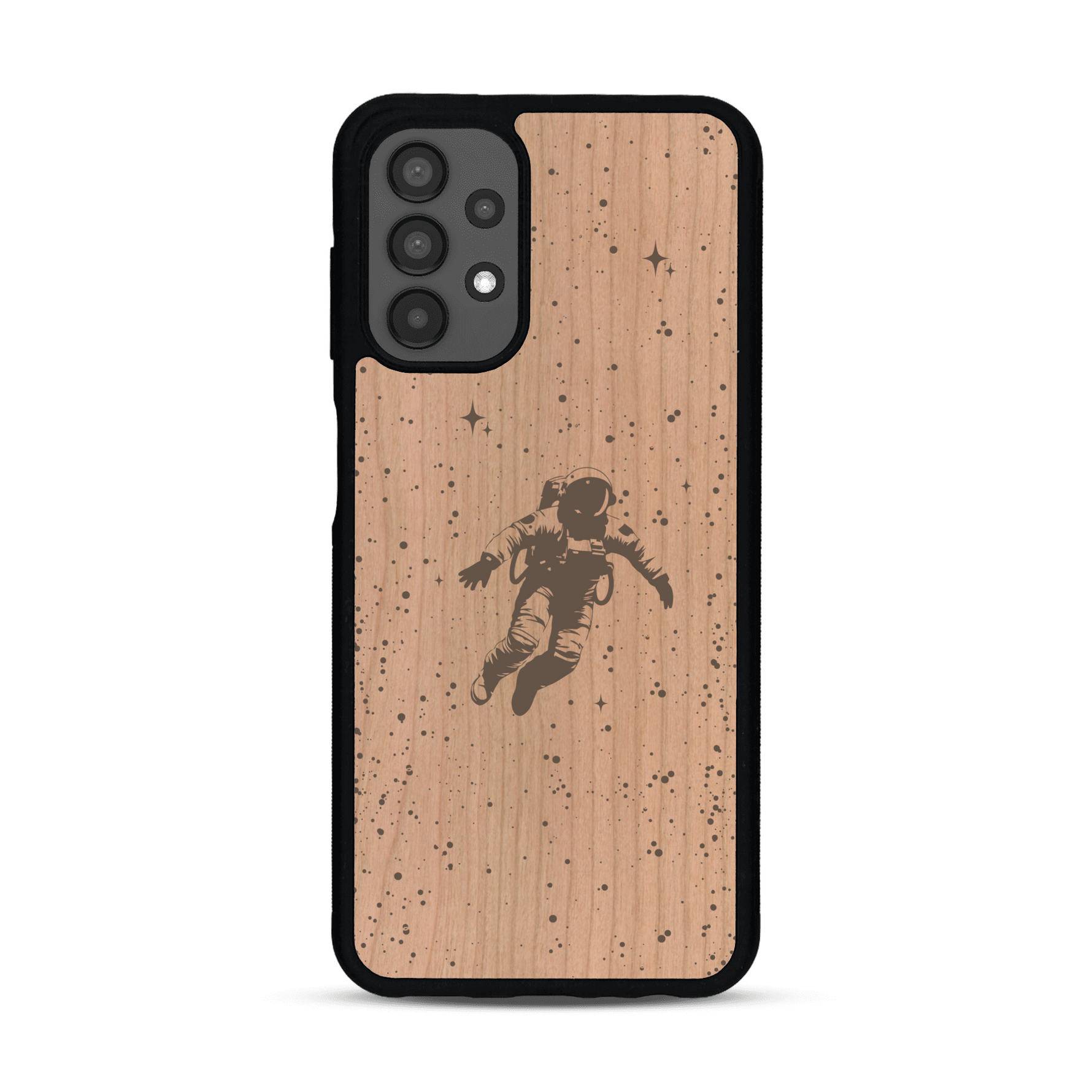 Coque de protection en bois véritable fabriquée en France pour  sur le thème des astronautes