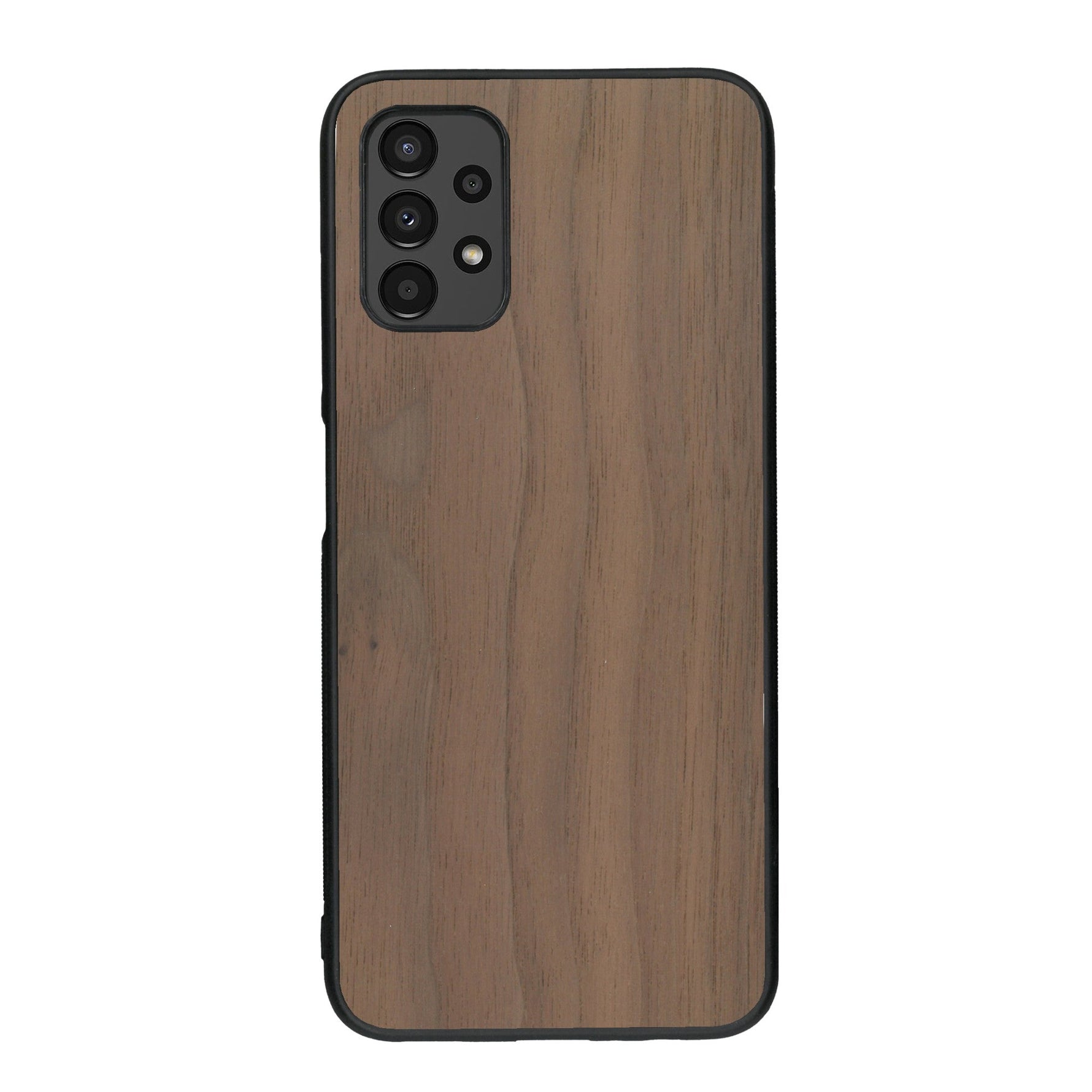 Coque de protection en bois véritable fabriquée en France pour Samsung A13 sans gravure avec un design minimaliste et moderne