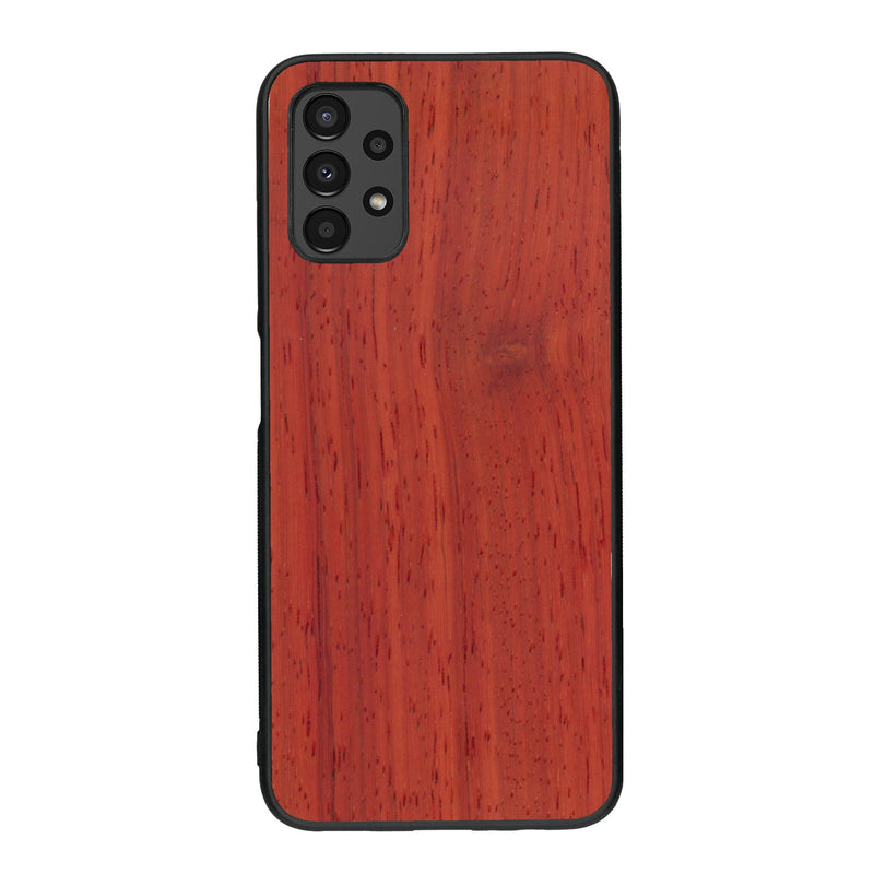 Coque de protection en bois véritable fabriquée en France pour Samsung A13 sans gravure avec un design minimaliste et moderne