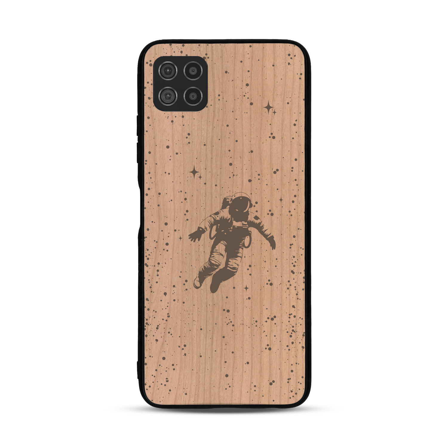 Coque de protection en bois véritable fabriquée en France pour  sur le thème des astronautes