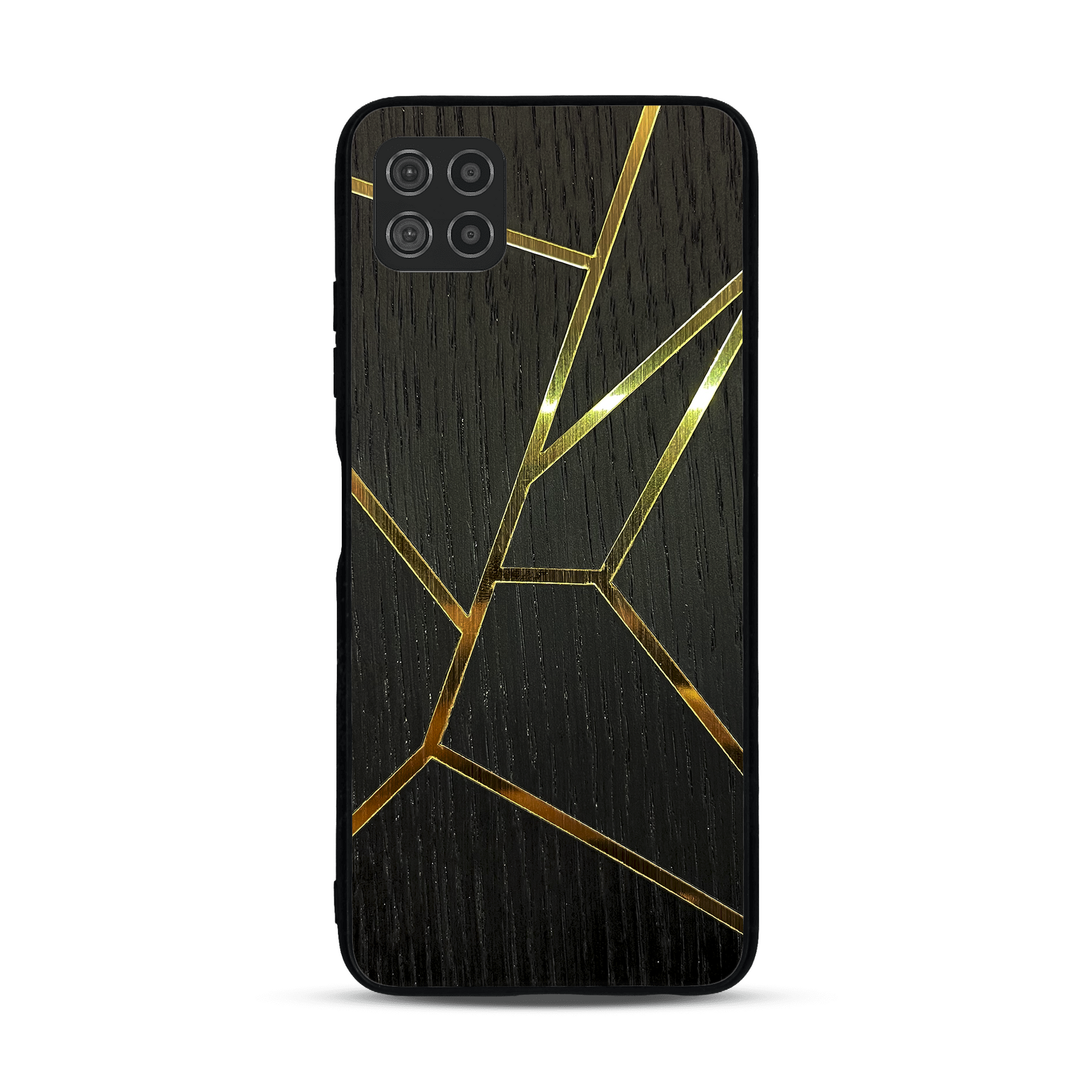 Coque de protection en bois véritable fabriquée en France pour  alliant plusieurs essences de bois pour représenter des fragments design