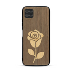 Coque de protection en bois véritable fabriquée en France pour  alliant plusieurs essences de bois pour représenter une rose