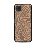 Coque de protection en bois véritable fabriquée en France pour  avec un motif abstrait représentant les mouvements de l'eau