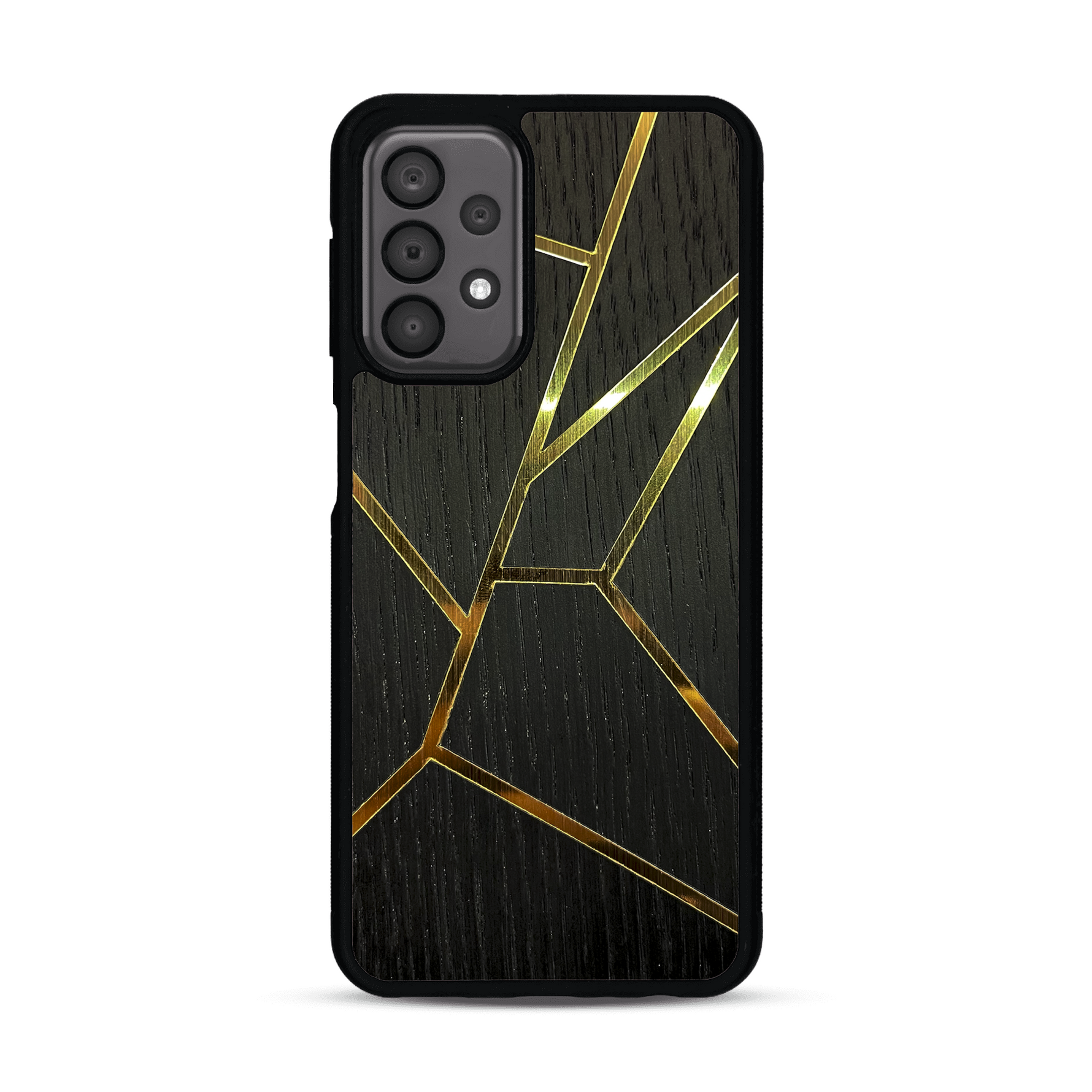 Coque de protection en bois véritable fabriquée en France pour  alliant plusieurs essences de bois pour représenter des fragments design