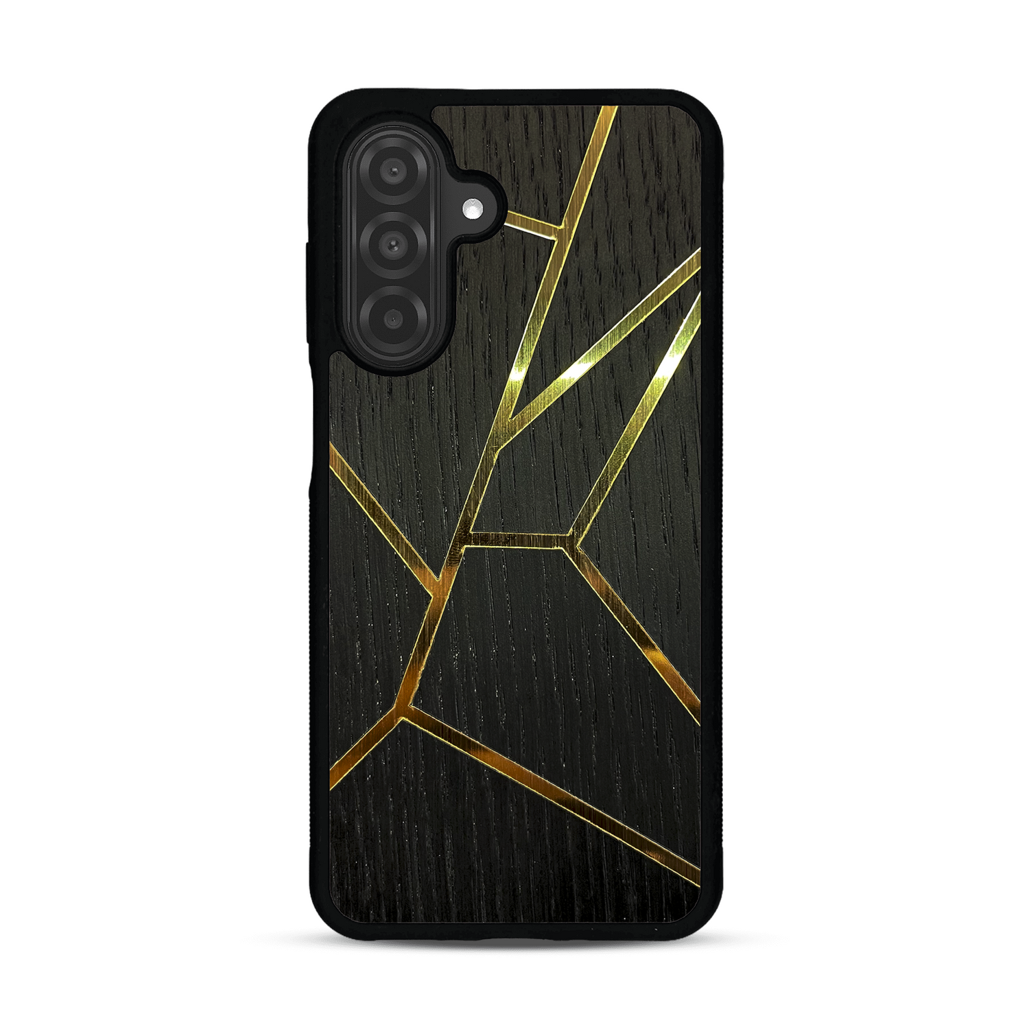 Coque de protection en bois véritable fabriquée en France pour  alliant plusieurs essences de bois pour représenter des fragments design