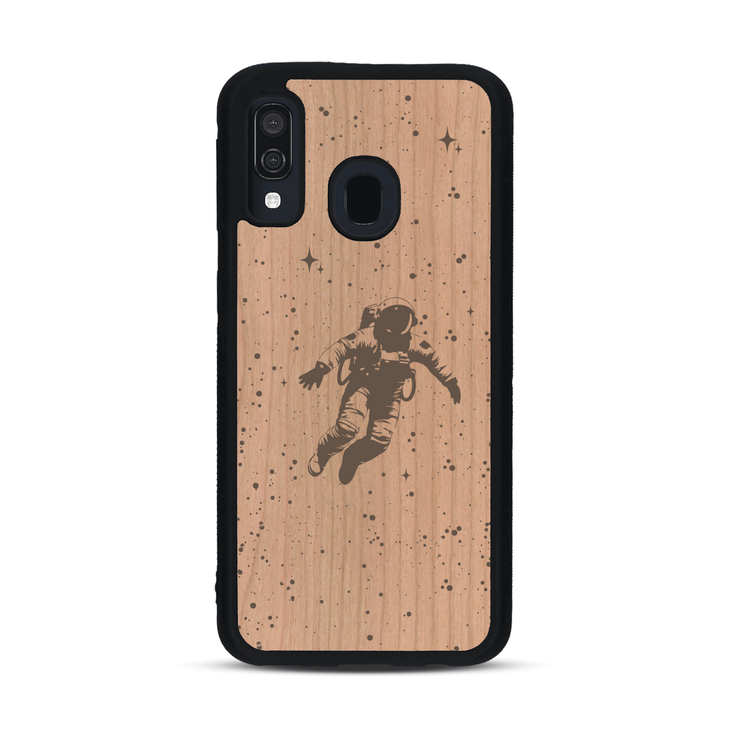 Coque de protection en bois véritable fabriquée en France pour  sur le thème des astronautes