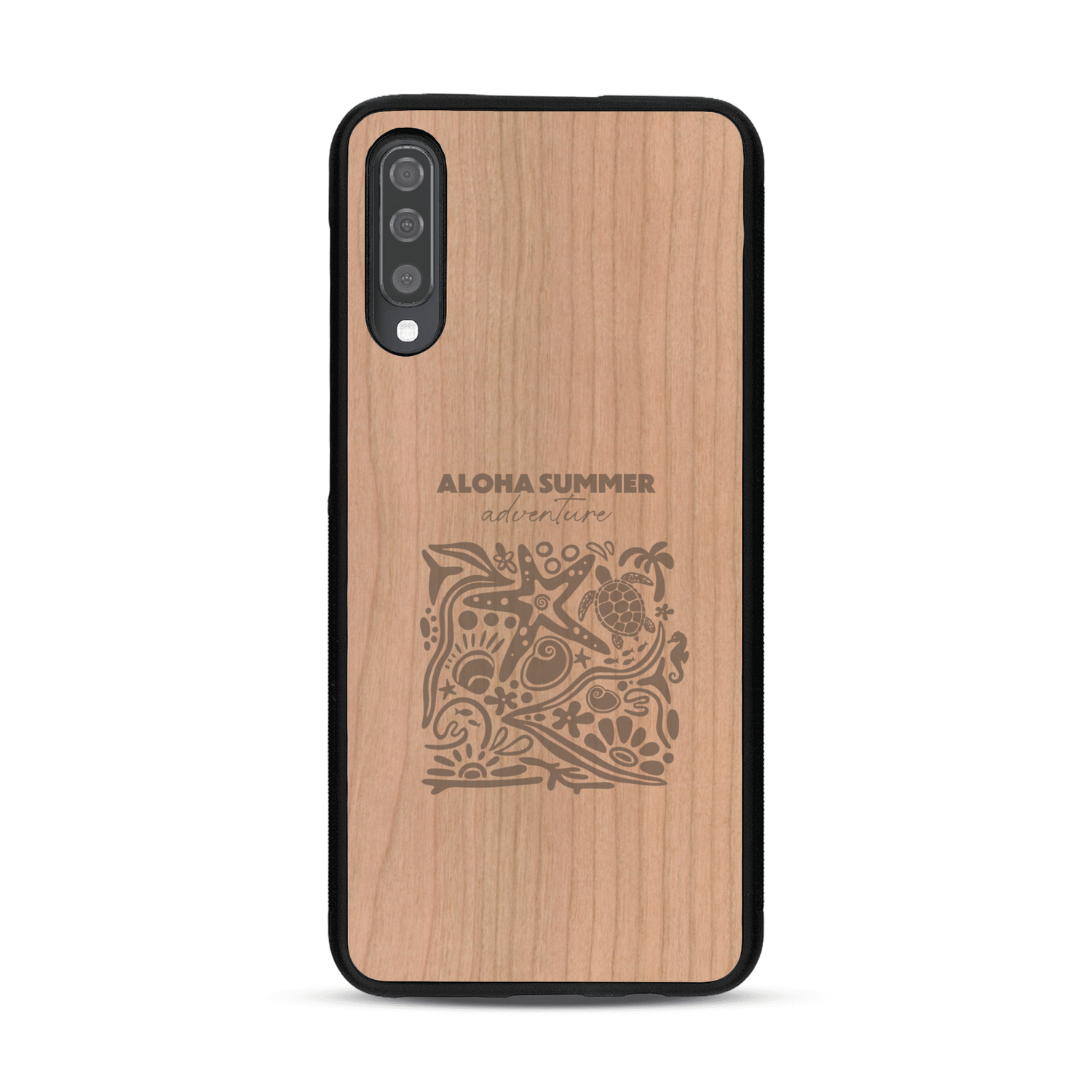 Coque de protection en bois véritable fabriquée en France pour  sur le thème de la plage, de l'été et vanlife.