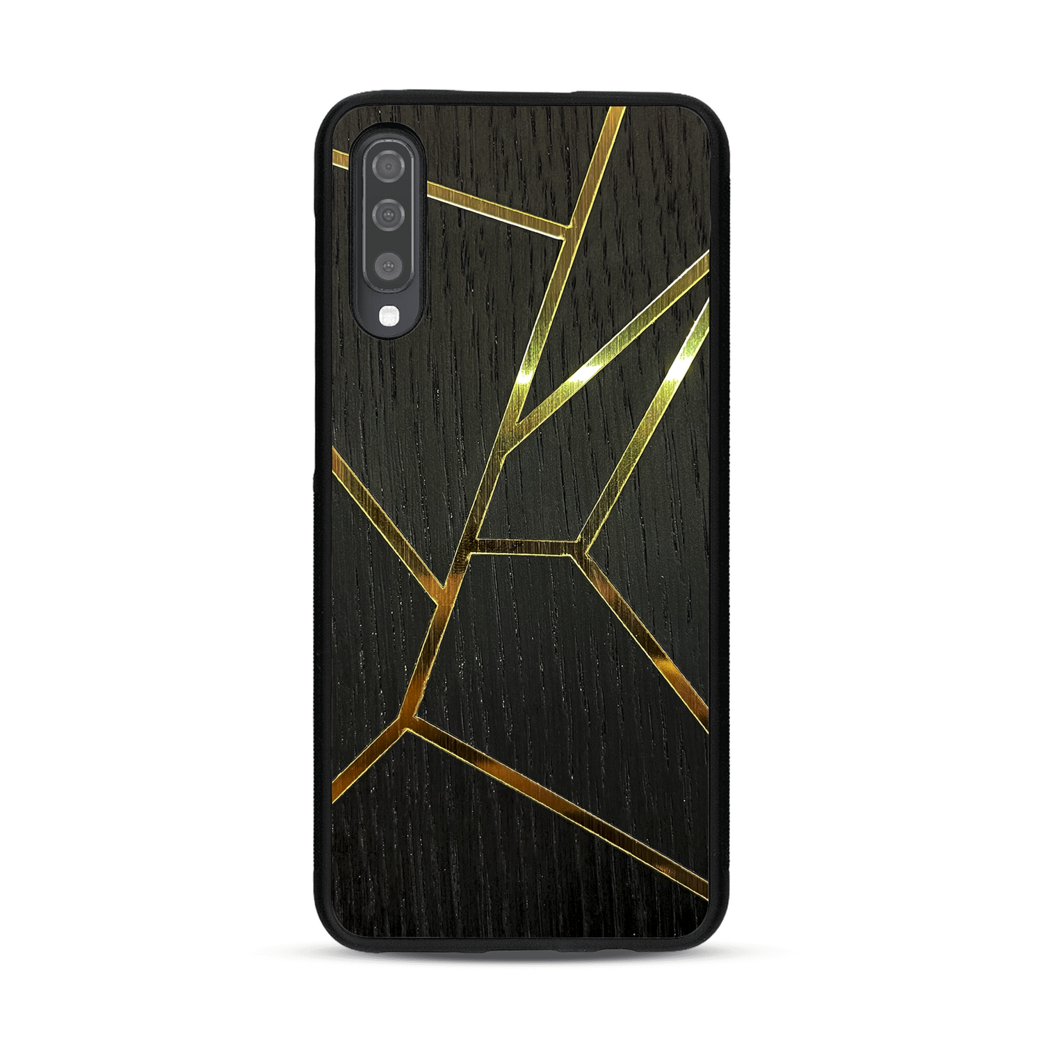 Coque de protection en bois véritable fabriquée en France pour  alliant plusieurs essences de bois pour représenter des fragments design