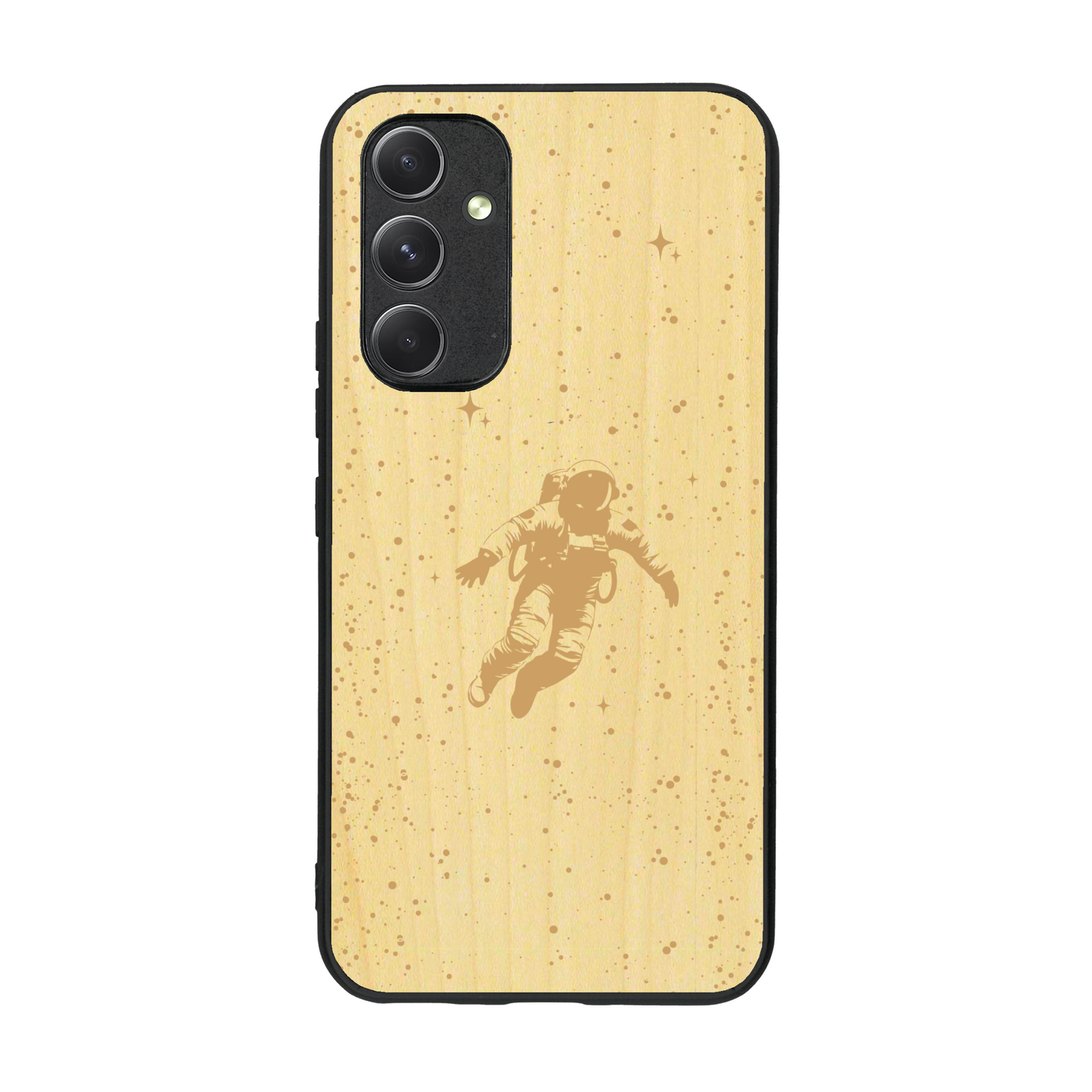 Coque de protection en bois véritable fabriquée en France pour  sur le thème des astronautes