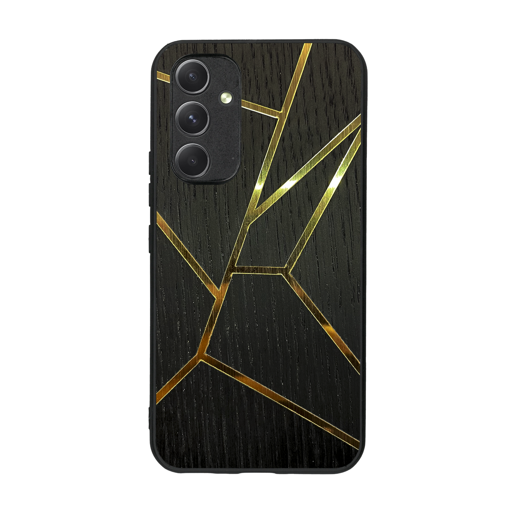 Coque de protection en bois véritable fabriquée en France pour  alliant plusieurs essences de bois pour représenter des fragments design